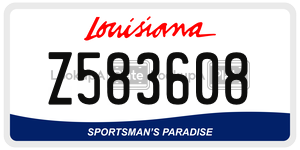 Z583608  license plate in LA