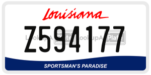 Z594177  license plate in LA