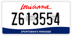 Z613554  license plate in LA
