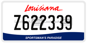 Z622339  license plate in LA