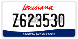 Z623530  license plate in LA