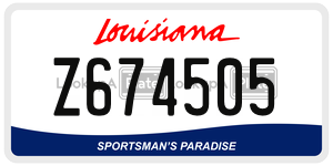 Z674505  license plate in LA