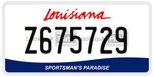 Z675729  license plate in LA