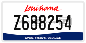 Z688254  license plate in LA