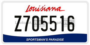 Z705516  license plate in LA