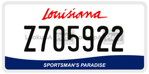 Z705922  license plate in LA