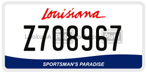 Z708967  license plate in LA