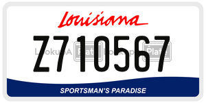 Z710567  license plate in LA