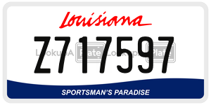 Z717597  license plate in LA