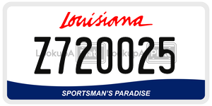 Z720025  license plate in LA