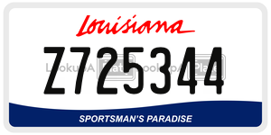 Z725344  license plate in LA
