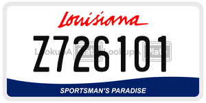 Z726101  license plate in LA