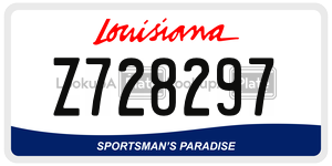 Z728297  license plate in LA