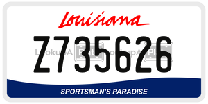 Z735626  license plate in LA