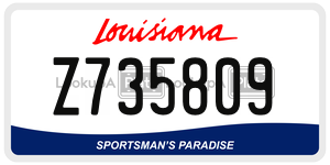 Z735809  license plate in LA