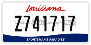 Z741717  license plate in LA