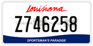 Z746258  license plate in LA