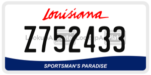 Z752433  license plate in LA