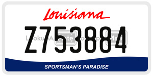 Z753884  license plate in LA