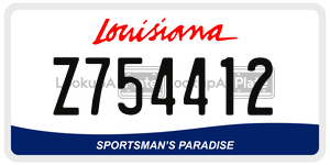 Z754412  license plate in LA