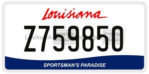 Z759850  license plate in LA