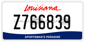 Z766839  license plate in LA
