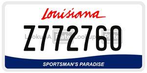 Z772760  license plate in LA