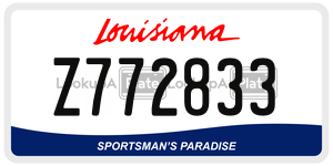 Z772833  license plate in LA