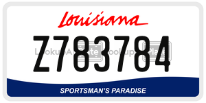 Z783784  license plate in LA