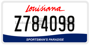 Z784098  license plate in LA