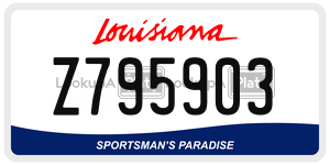 Z795903  license plate in LA