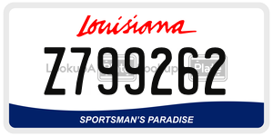 Z799262  license plate in LA