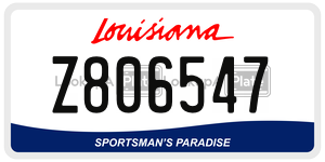 Z806547  license plate in LA