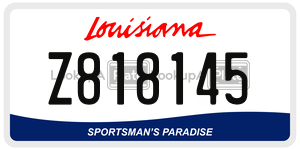 Z818145  license plate in LA