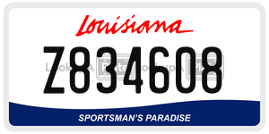 Z834608  license plate in LA
