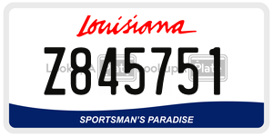 Z845751  license plate in LA