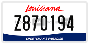 Z870194  license plate in LA