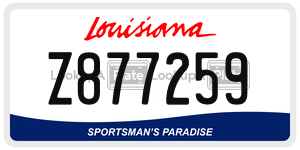 Z877259  license plate in LA