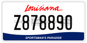 Z878890  license plate in LA