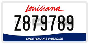 Z879789  license plate in LA