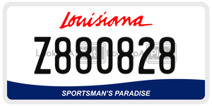 Z880828  license plate in LA
