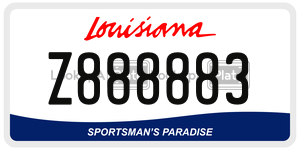 Z888883  license plate in LA