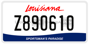 Z890610  license plate in LA