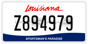 Z894979  license plate in LA