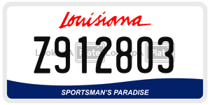 Z912803  license plate in LA