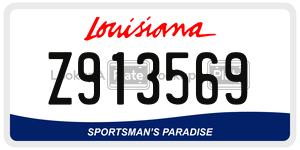 Z913569  license plate in LA