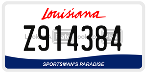 Z914384  license plate in LA