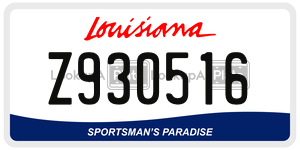 Z930516  license plate in LA