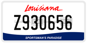 Z930656  license plate in LA