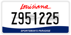 Z951225  license plate in LA